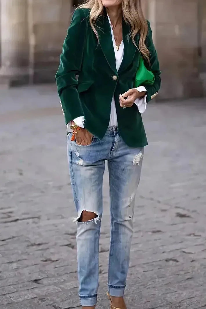 Evelina | Eleganten gumb Blazer