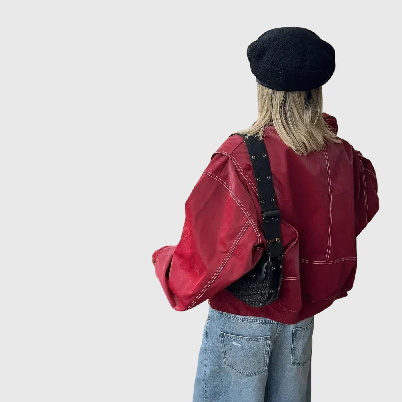 Elena | Elegantna oversized usnjena jakna