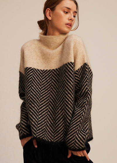 Malvina | Eleganten pulover z visokim ovratnikom