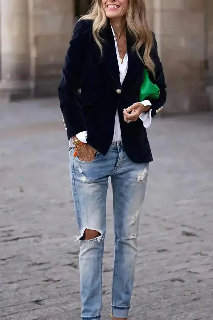Evelina | Eleganten gumb Blazer