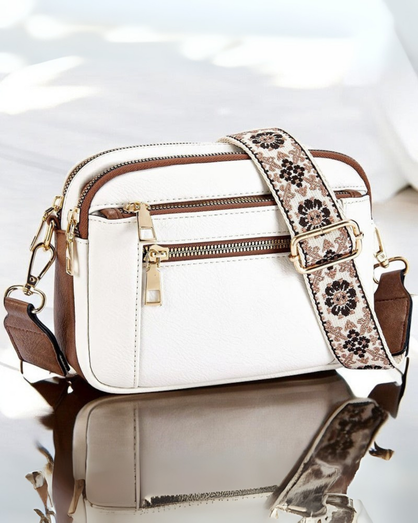 Elizina | Elegantna usnjena torba preko ramena