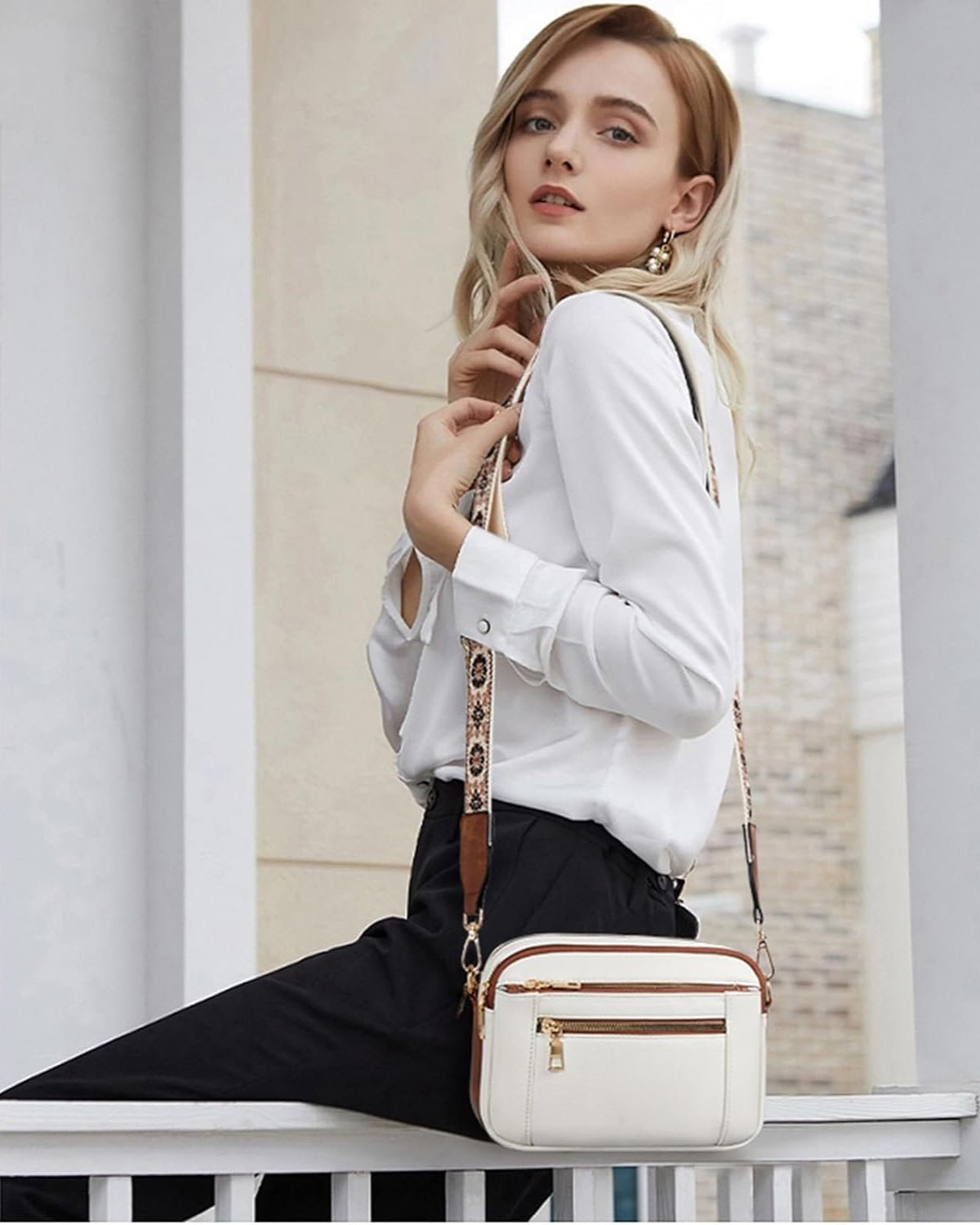 Elizina | Elegantna usnjena torba preko ramena