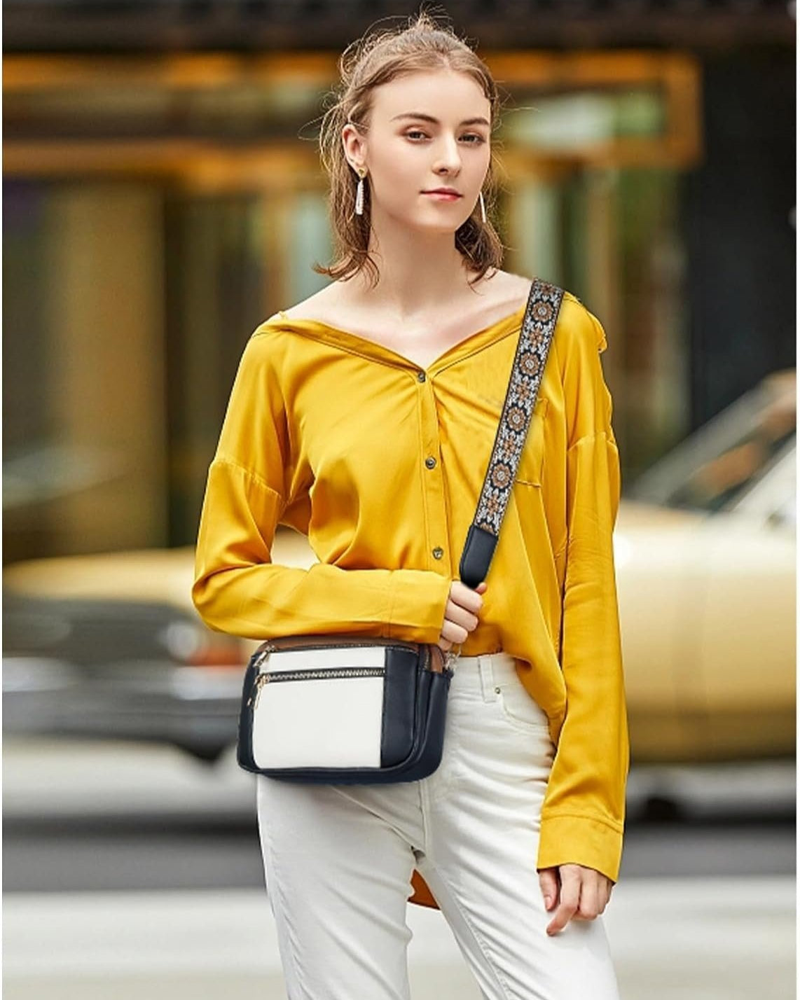 Elizina | Elegantna usnjena torba preko ramena