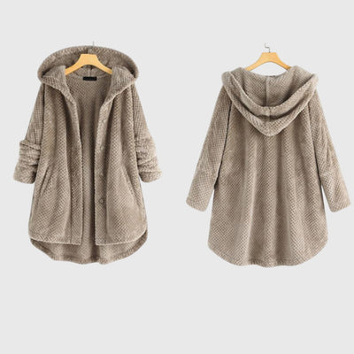 Azra | Elegantna flis jakna s kapuco