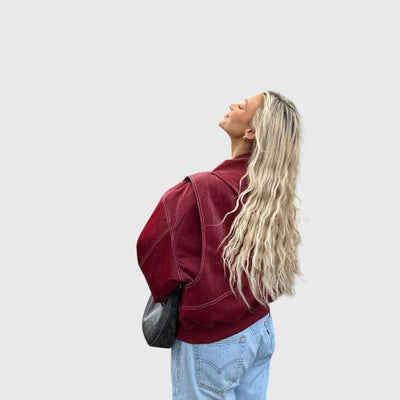Elena | Elegantna oversized usnjena jakna