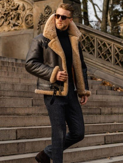 Andrej | Elegantna topla usnjena jakna